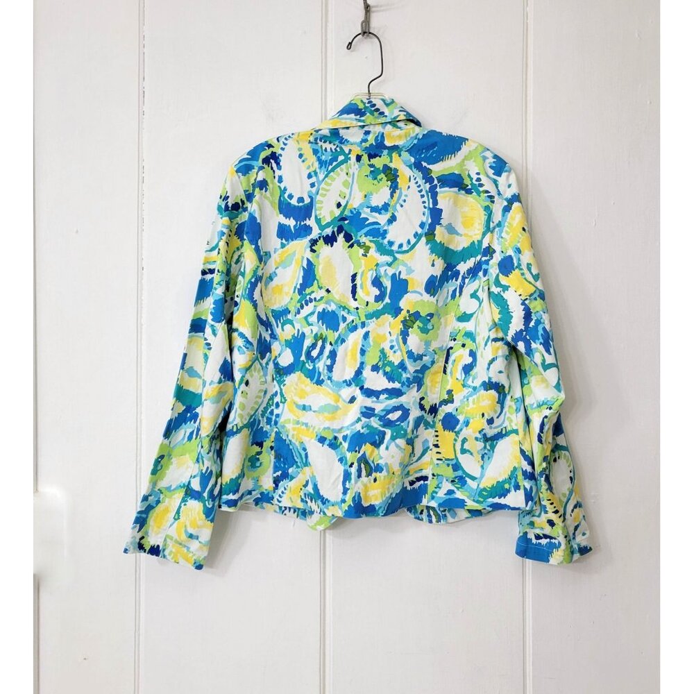 Coldwater Creek Watercolor Print Short Cotton Jacket - Picture 5 of 6